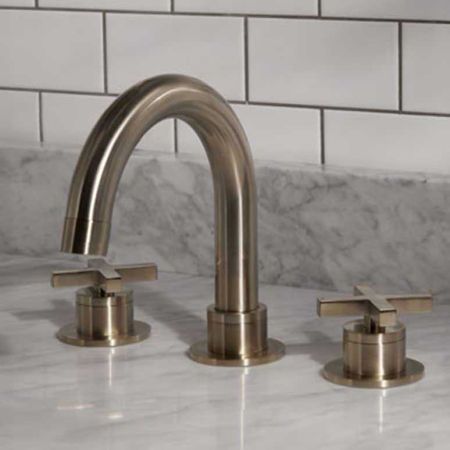 Bayor 3-Hole Bath Filler - Deck Mounted - X-Top - Brushed Nickel