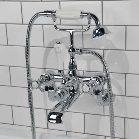 Aysgarth Bath Shower Mixer Wall Mounted X Top 3/4BSP