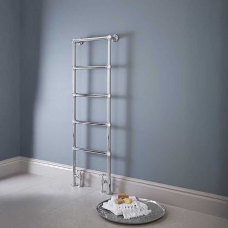 Vogue Ballerina Brass Base - Heating Only - Floor Mounted - Chrome