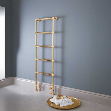 Vogue Ballerina Brass Base - Heating Only - Floor Mounted - Polished Brass