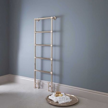 Vogue Ballerina Brass Base - Heating Only - Floor Mounted - Polished/ Bright Nickel