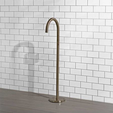 Bath Spout - Floor Mounted - Brushed Nickel