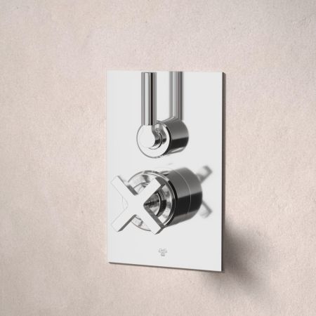 Bayor Single Outler Concealed Shower with 300mm Wall Arm & 8" Rose - Metal Lever - Chrome