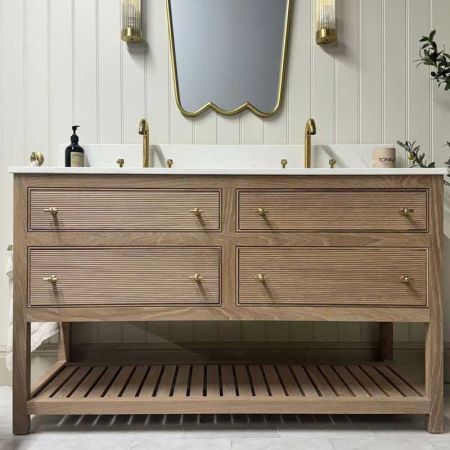 Bellagio 1500mm 4 Drawer Reeded Double Vanity Unit
