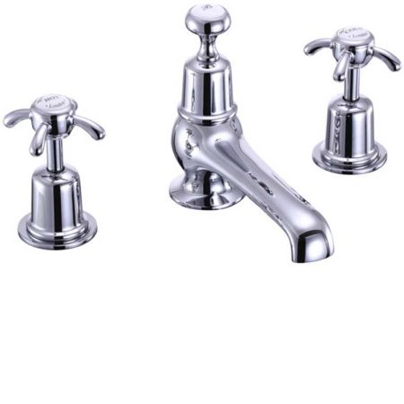 Burlington Anglesey 3 Tap Hole Basin Mixer with Pop-Up Plug