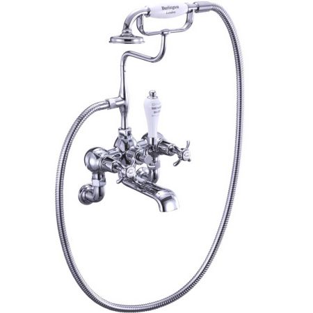 Burlington Anglesey Bath Shower Mixer - Wall Mounted