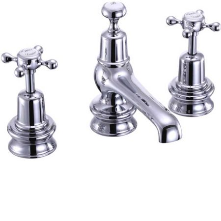 Burlington Claremont Regent 3 Tap Hole Basin Mixer with Pop-Up Plug