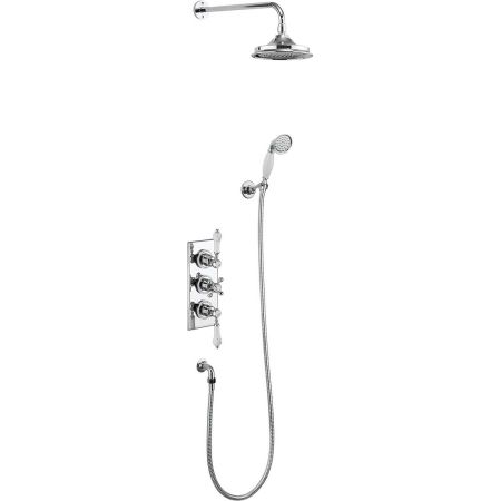 Burlington Trent Thermostatic Two Outlet Concealed Shower Valve 