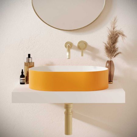 Caspar Stone Countertop Basin - Daffodil Yellow