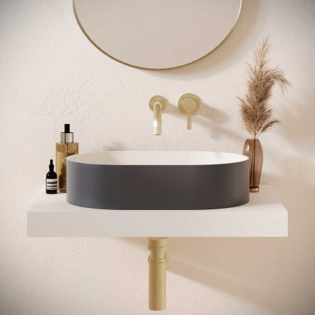 Caspar Stone Countertop Basin - Slate Grey
