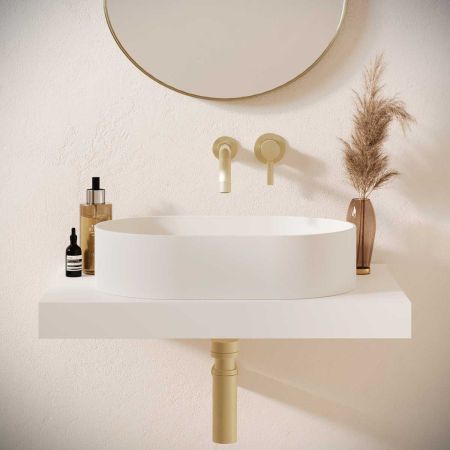Caspar Stone Countertop Basin - White