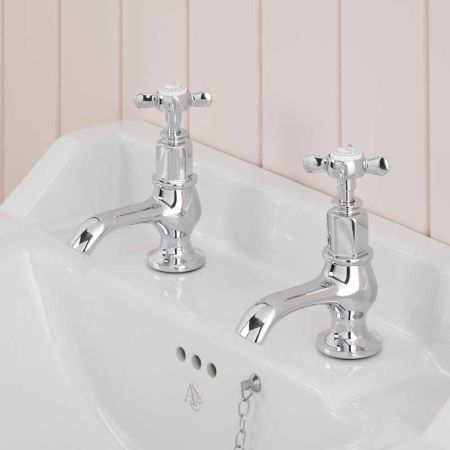 Aysgarth 1/2BSP Basin Pillar Taps X Top