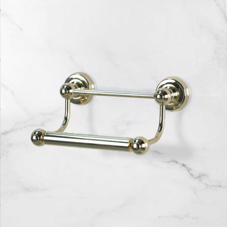 Traditional Dog Bone Toilet Paper Holder - Polished Brass