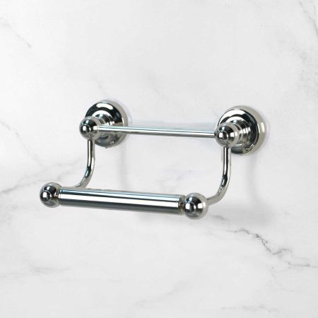 Traditional Dog Bone Toilet Paper Holder - Polished Nickel