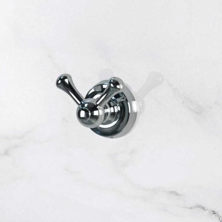 Traditional Double Robe Hook - Chrome