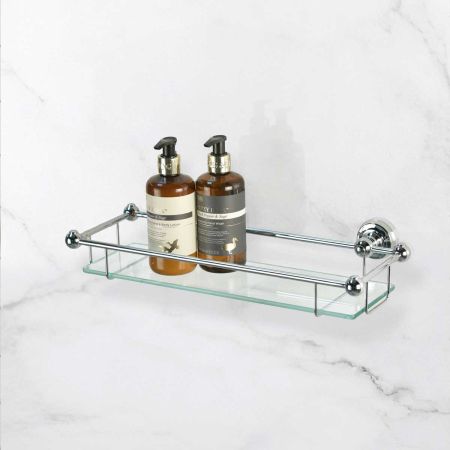 Traditional Gallery Shelf - Chrome