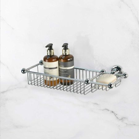 Traditional Soap & Sponge Basket Chrome