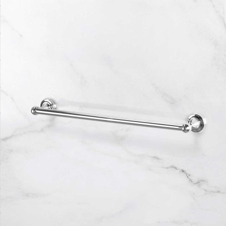 Traditional 600mm Single Towel Rail - Chrome