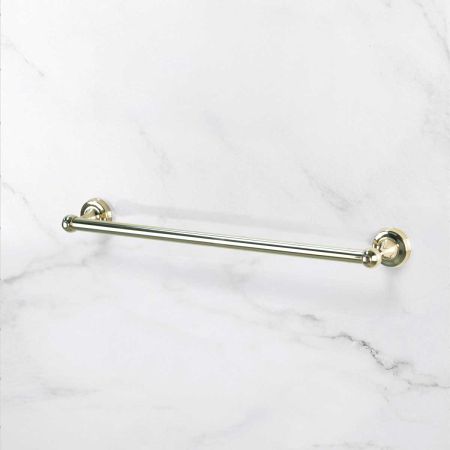Traditional 600mm Single Towel Rail - Polished Brass