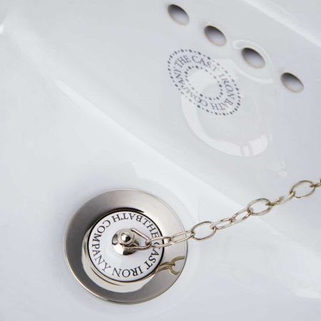 The Cast Iron Bath Company Basin Waste, Plug and Chain - Polished Nickel