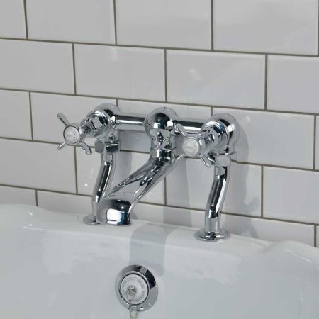 Aysgarth Bath Filler Tap X Top Chrome 3/4BSP