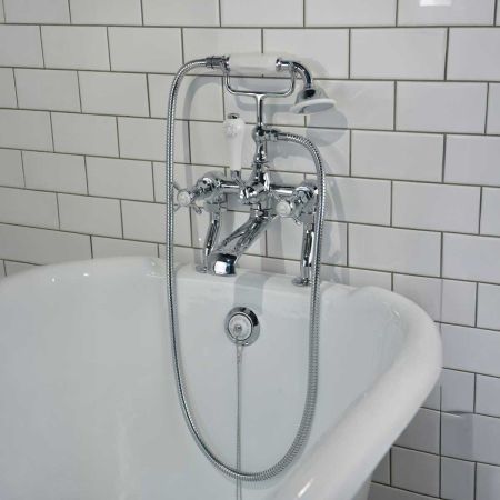 Aysgarth Bath Shower Mixer X Top Chrome 3/4BSP