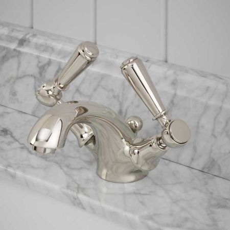 Linton Metal Lever Monobloc Basin Mixer Nickel