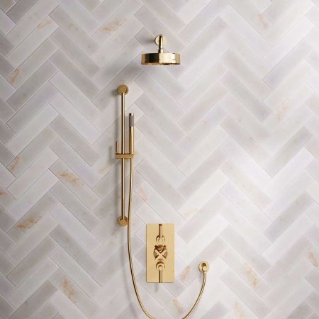 Elbe Dual Outlet Shower Kit - Concealed Valve - ML - Handshower Slider-Rail