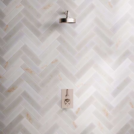 Elbe - Concealed Shower Set - Metal Lever - 8" Rose - Brushed Nickel