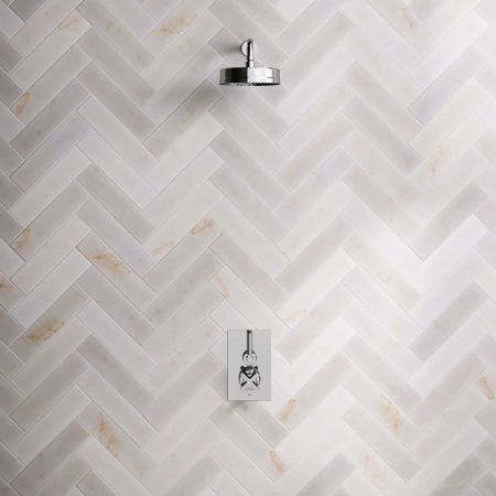 Elbe - Concealed Shower Set - Metal Lever - 8" Rose - Chrome