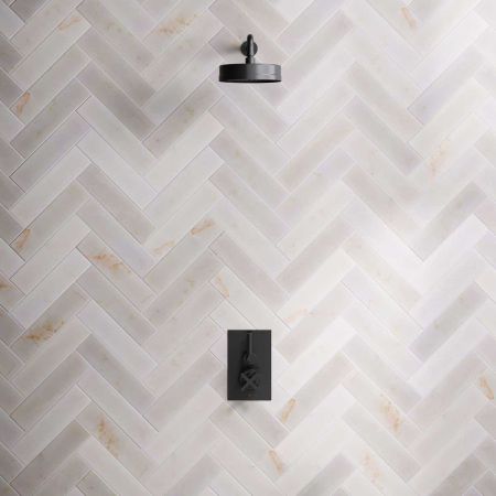 Elbe - Concealed Shower Set - Metal Lever - 8" Rose - Matt Black