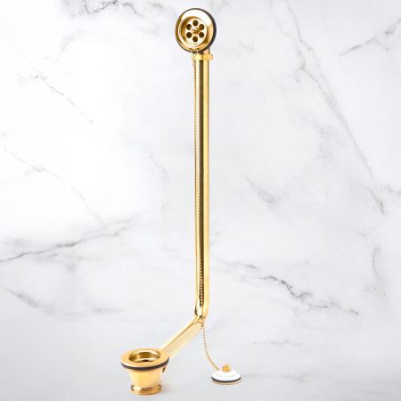 Exposed Overflow Waste - Polished Brass