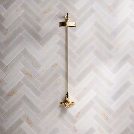 Elbe - Exposed Shower Set - Black Lever - 8" or 6" Rose