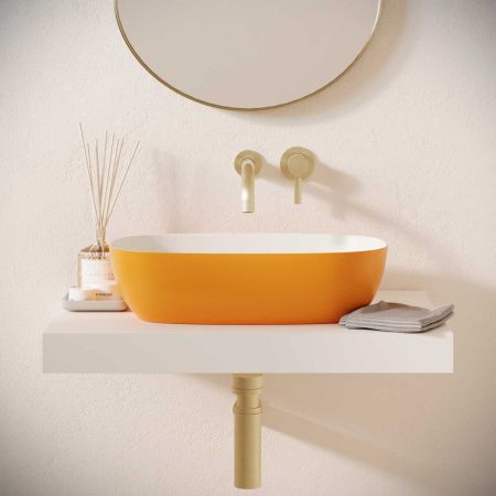 Felix Stone Countertop Basin - Daffodil Yellow