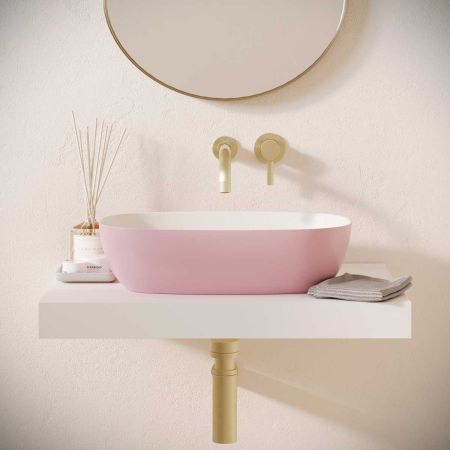 Felix Stone Resin Countertop Basin - Ice Hot Pink