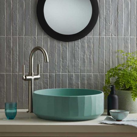 Franz Round Concrete Basin 42 Diameter - Freestanding - Seafoam Green