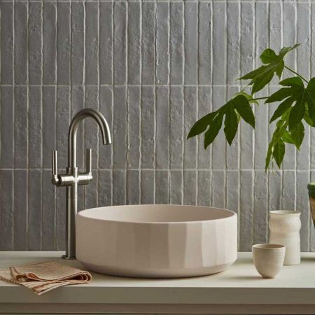 Franz Round Concrete Basin 42 Diameter - Freestanding - Linen White