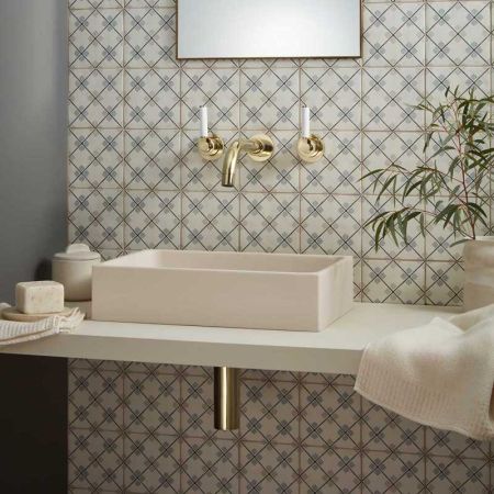 Josef Rectangular Concrete Basin 41.5x28x10 - Freestanding - Linen White