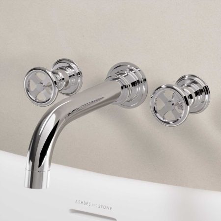 Klee Wall Mounted 3 Hole Bath Filler - Chrome