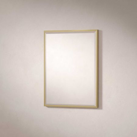 Traditional Collection Fixed 18" x 24" Rectangular Mirror - Timeless Brass