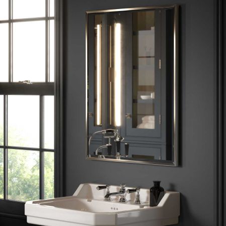 Traditional Collection Fixed 24" x 30" Rectangular Mirror - Chrome