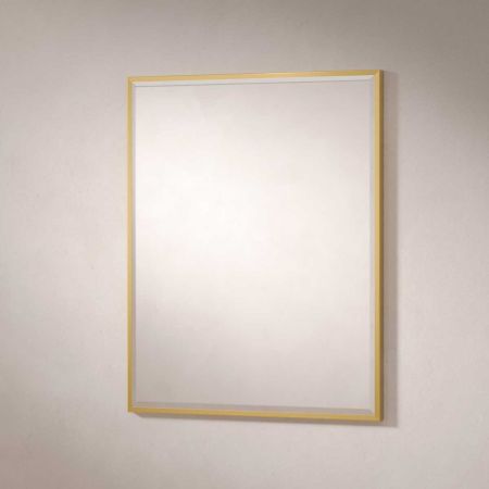 Traditional Collection Fixed 24" x 30" Rectangular Mirror - Living Brass