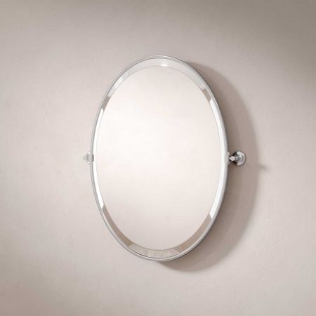 Traditional Collection Hinged Oval Mirror - Chrome