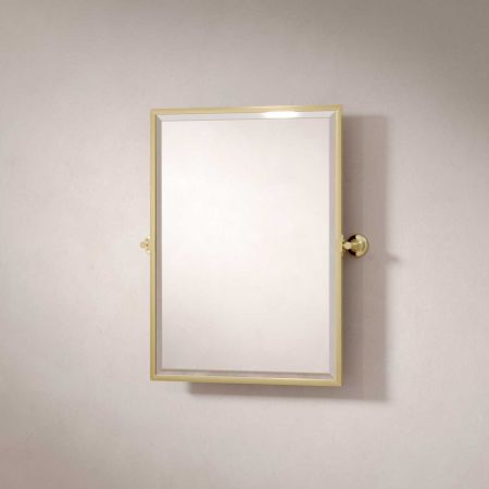 Traditional Collection Hinged Rectangular Mirror - Timeless Brass