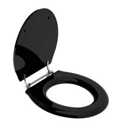 Lefroy Brooks Lissa Doon Gloss White Lavatory Seat With Bar Hinge LB7541 - Chrome