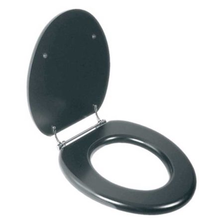 Lefroy Brooks Classic Black Lavatory Seat With Bar Hinge (Suitable For Lissa Doon