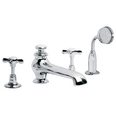 Lefroy Brooks Classic Four Hole Bath Set With Diverter And Pull-Out Hand Shower LB1250