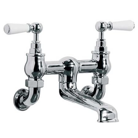 Lefroy Brooks Classic White Lever Wall Mounted Bath Filler WL1151