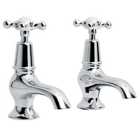 Lefroy Brooks Connaught Bath Pillar Taps (Pair) 3/4" CH8054