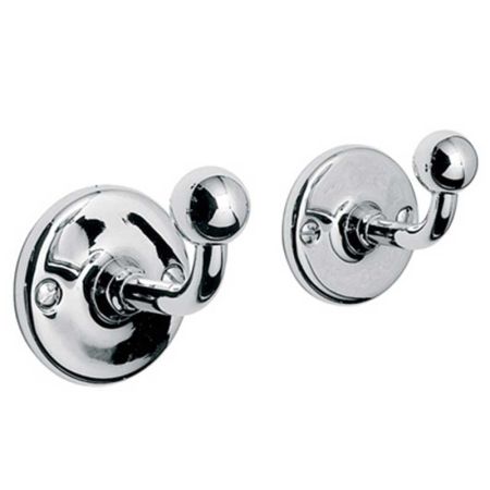Lefroy Brooks Edwardian Robe Hook 'Brass' (1 pair) LB4942